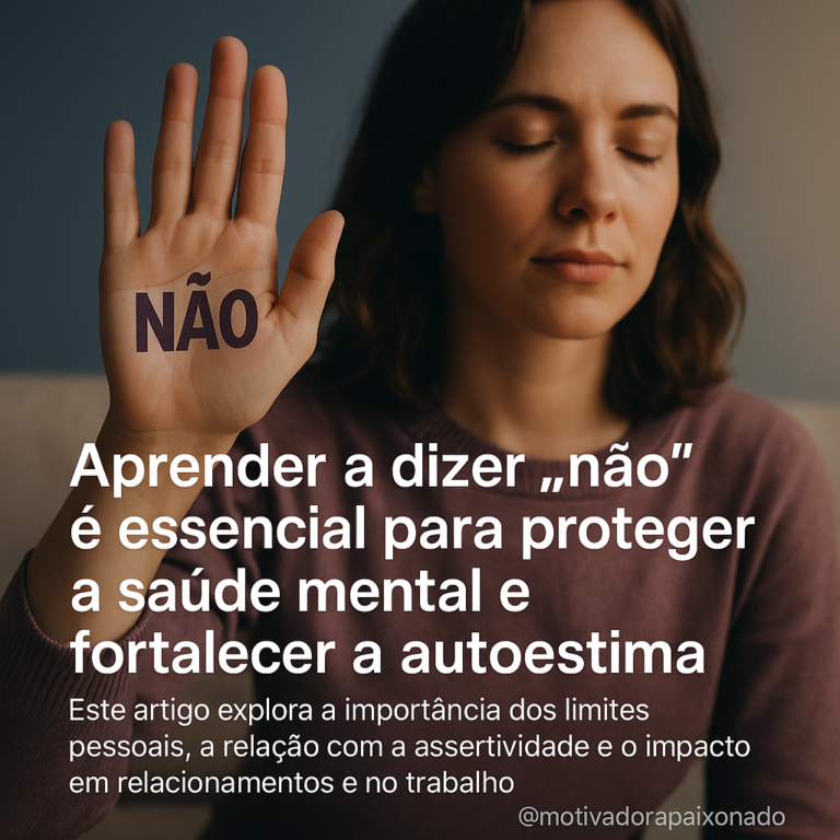 Leia mais sobre o artigo Como Dizer “Não” Pode Transformar Sua Saúde Emocional e Preservar Sua Autoestima