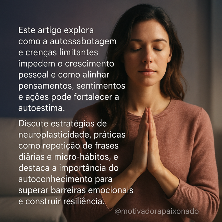 Leia mais sobre o artigo Como parar a autossabotagem e desenvolver consistência para fortalecer sua autoestima